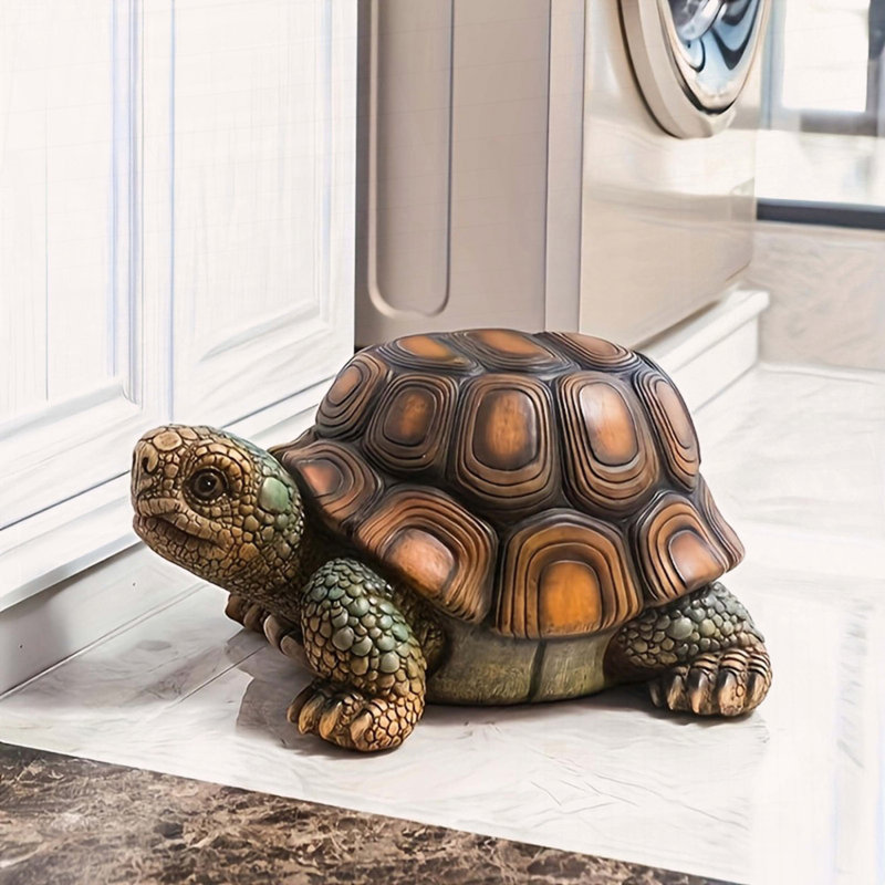 August Grove® Lifelike Turtle Garden Stool & Decorative Sculpture